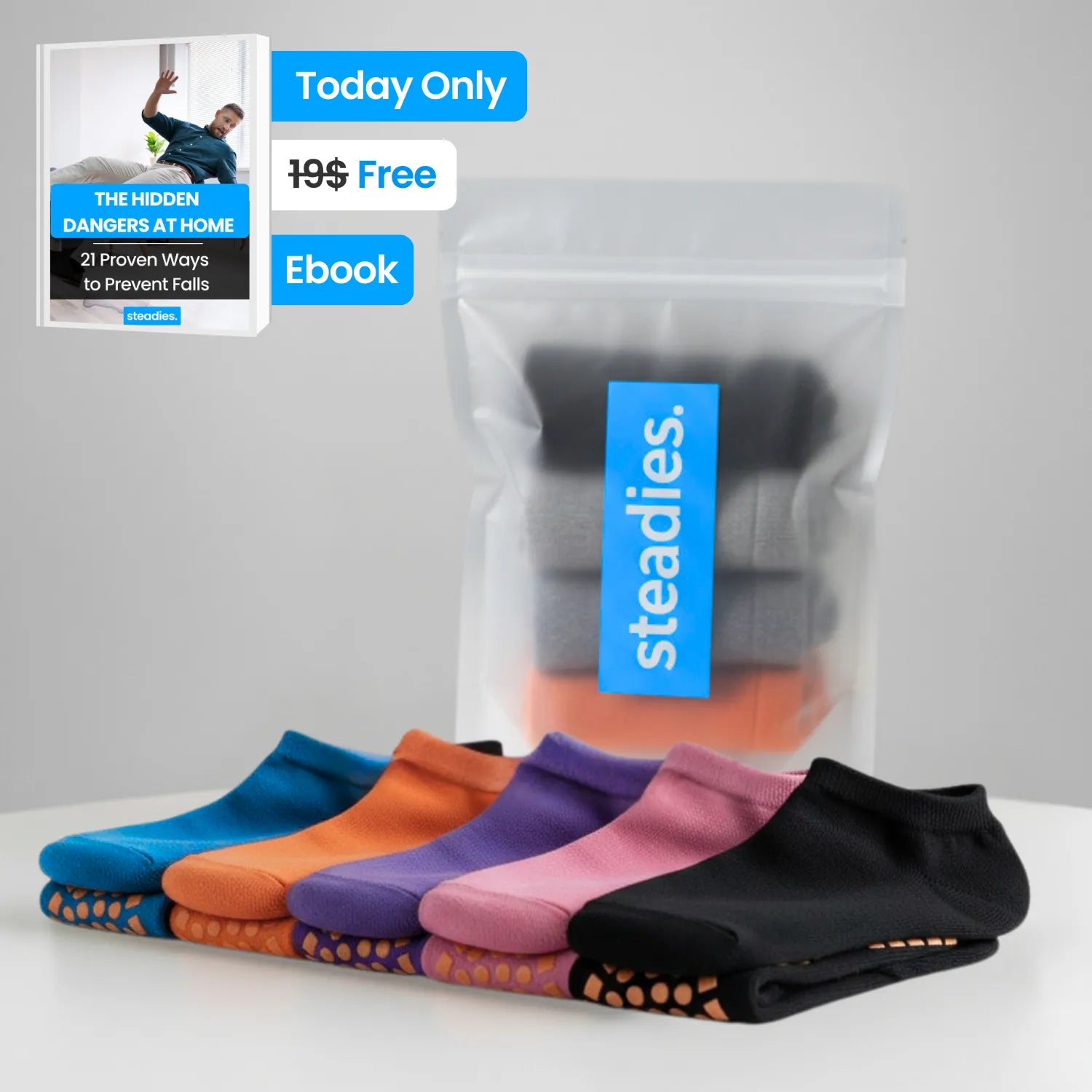 The Steadies™ Grip Socks | Purple
