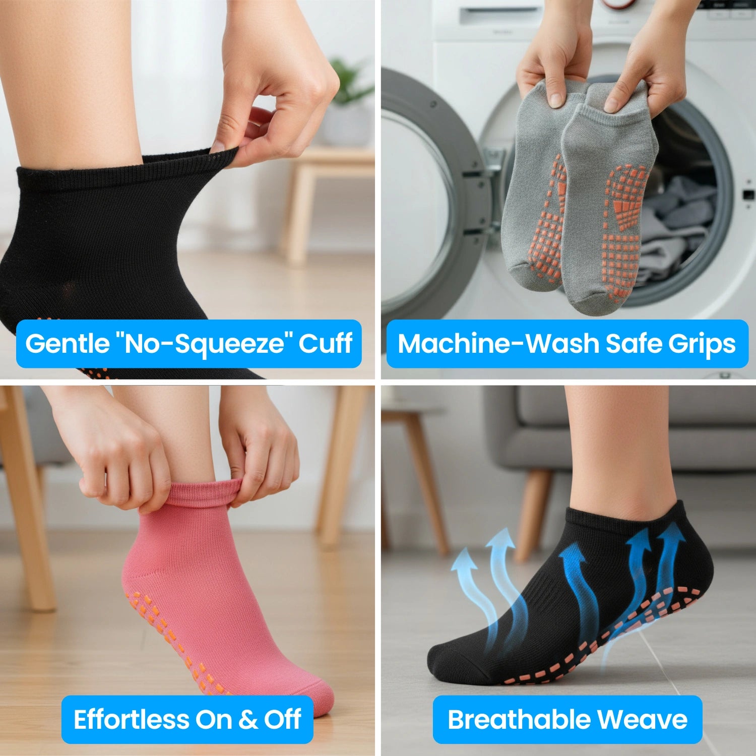 The Steadies™ Grip Socks | Purple